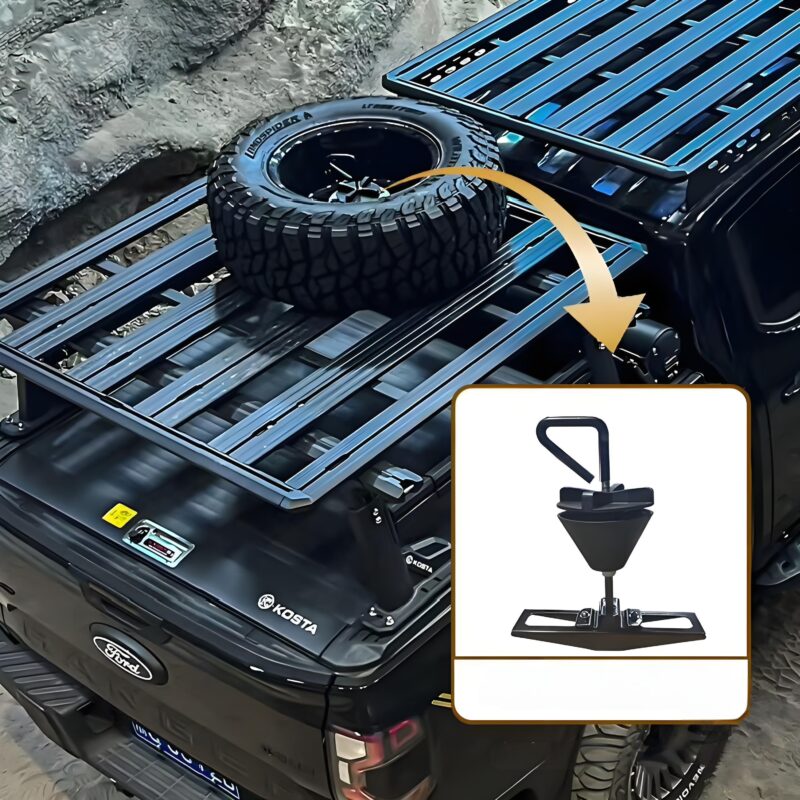 Heavy-Duty Off-Road Roof Spare Tire Wheel Mount - Image 6